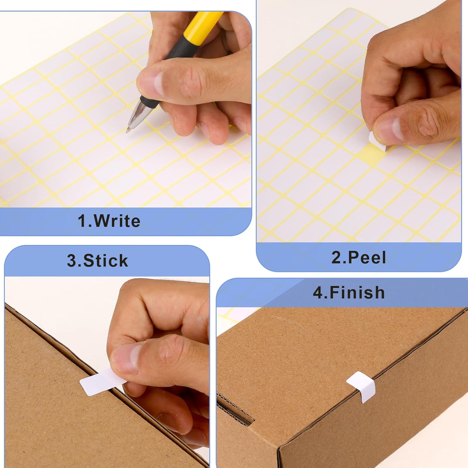 5880PCS Matte White Labels Stickers Small Sticky Labels to Write On Blank Label Removable Price Stickers Sticky Name Tags for Jars Diamond Art Boxes File Folders Envelopes Office Kitchen (13 X 9 mm) - Image 3