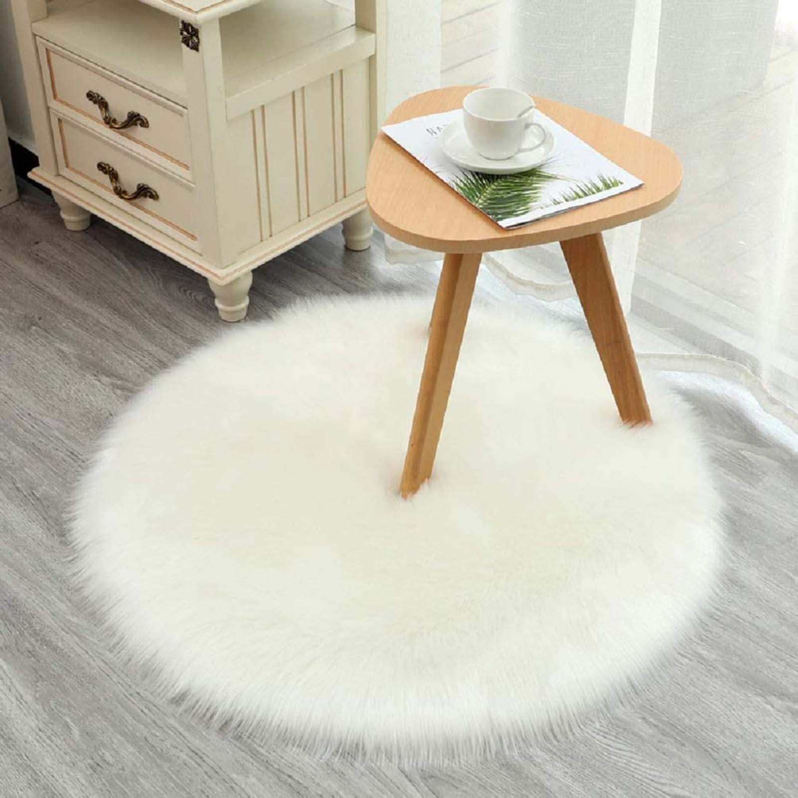 Dywaniki z owczej skóry 35x35 cali, supermiękkie, puszyste, do salonu, pokoju w akademiku, dekoracja domu, dywan antypoślizgowy, futrzany pokrowiec na krzesło przy łóżku