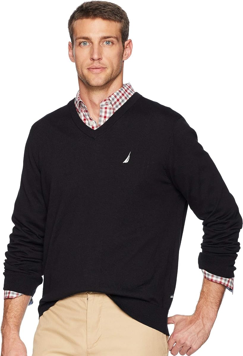 Nautica Nautica Navtech - Suéter con cuello en V para hombre