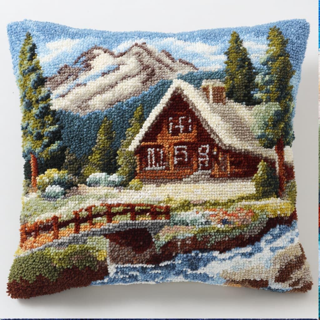 kitphoenix Latch Hook Embroidery Kits Chalet 43Cmx43Cm