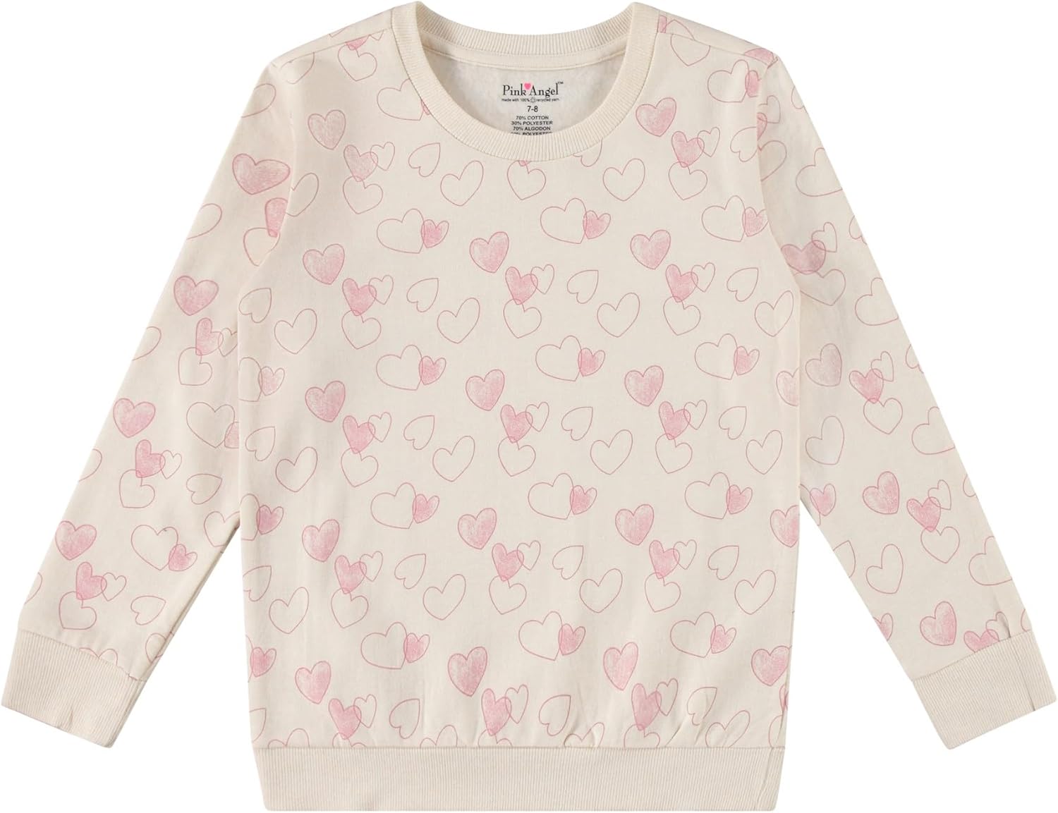 Pink Angel 2-Piece Girls' Fleece Sweatshirt and Jogger Set – Soft Matching Loungewear Outfit for Kids (Sizes 2T-16) - Image 8