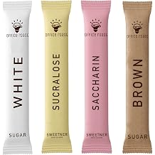 Office Roast Variety Pack - Assorted Sweeteners for Coffee, Tea & Beverages Includes Saccharin, Sucralose,White Sugar & Raw Brown Sugar Convenient, Individually Wrapped Packets 200 Count Total