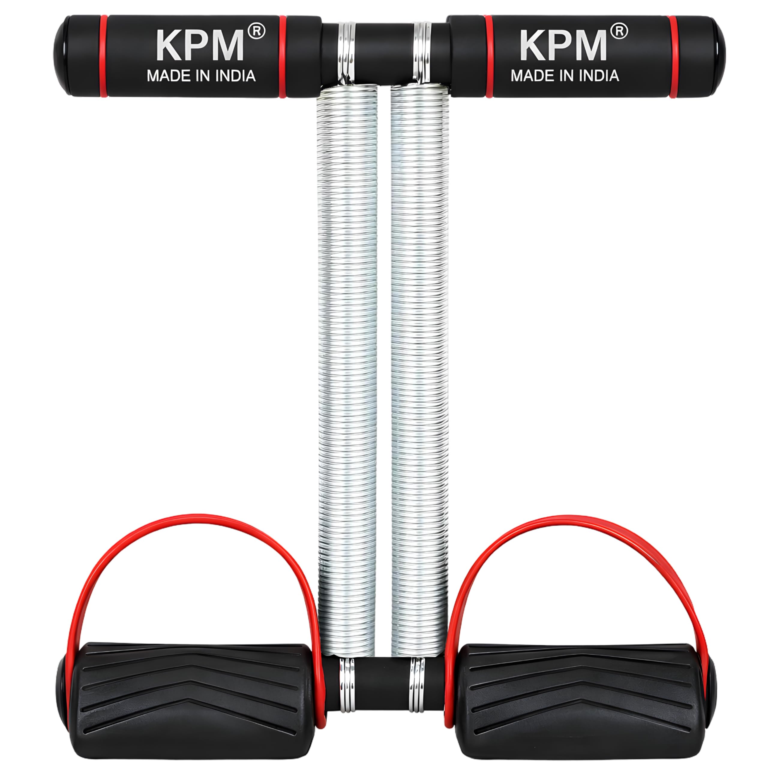 KPM India's No.1 Tummy Trimmer Double Spring Ab Exerciser with Foot Pedals & Anti-Slip Foam Handles, Full Body Home Workout Equipment for Abs, Arms, Legs & Core Fitness (Made in India)-picture-39