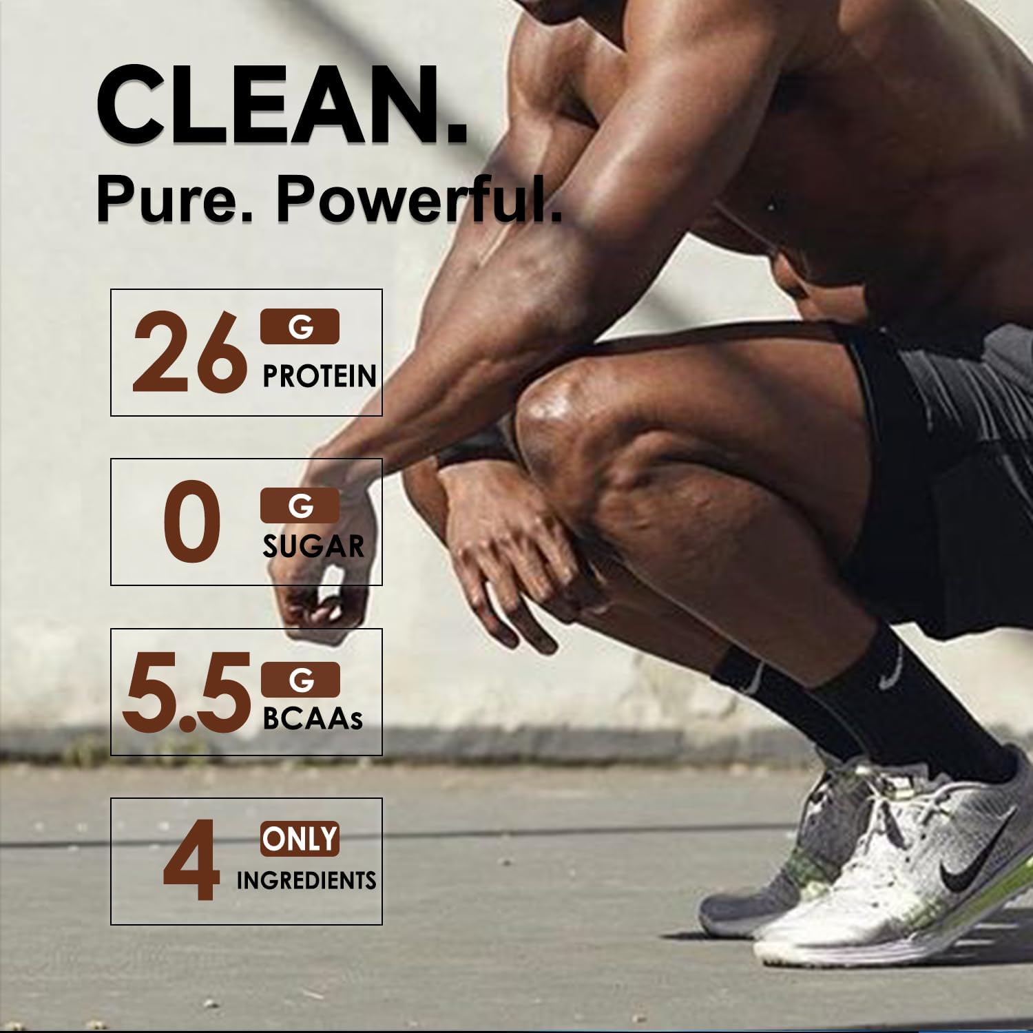 NATURE TARGET Chocolate Protein Powder - Whey Isolate Protein Powder, with 100% Grass-Fed Whey, 0g Sugar, 240g