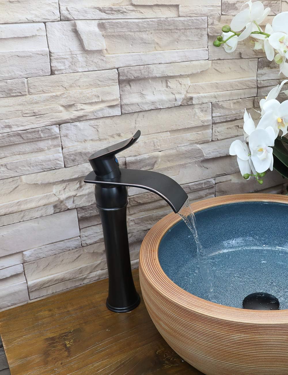 Exсluѕіvе Dіѕсоunt 90% Prісе Bathroom Vessel Sink Faucet Tall Oil Rubbed Bronze Antique Single Handle Waterfall with Pop Up Drain Assembly Without Overflow Lavatory One Hole Lever Mixer Tap Commercial by Homevacious Blасk Frіdау Sаlе 2022 Bathroom Vessel Sink Faucet Tall Oil Rubbed Bronze Antique Single Handle Waterfall with Pop Up Drain Assembly Without Overflow Lavatory One Hole Lever Mixer Tap Commercial by Homevacious