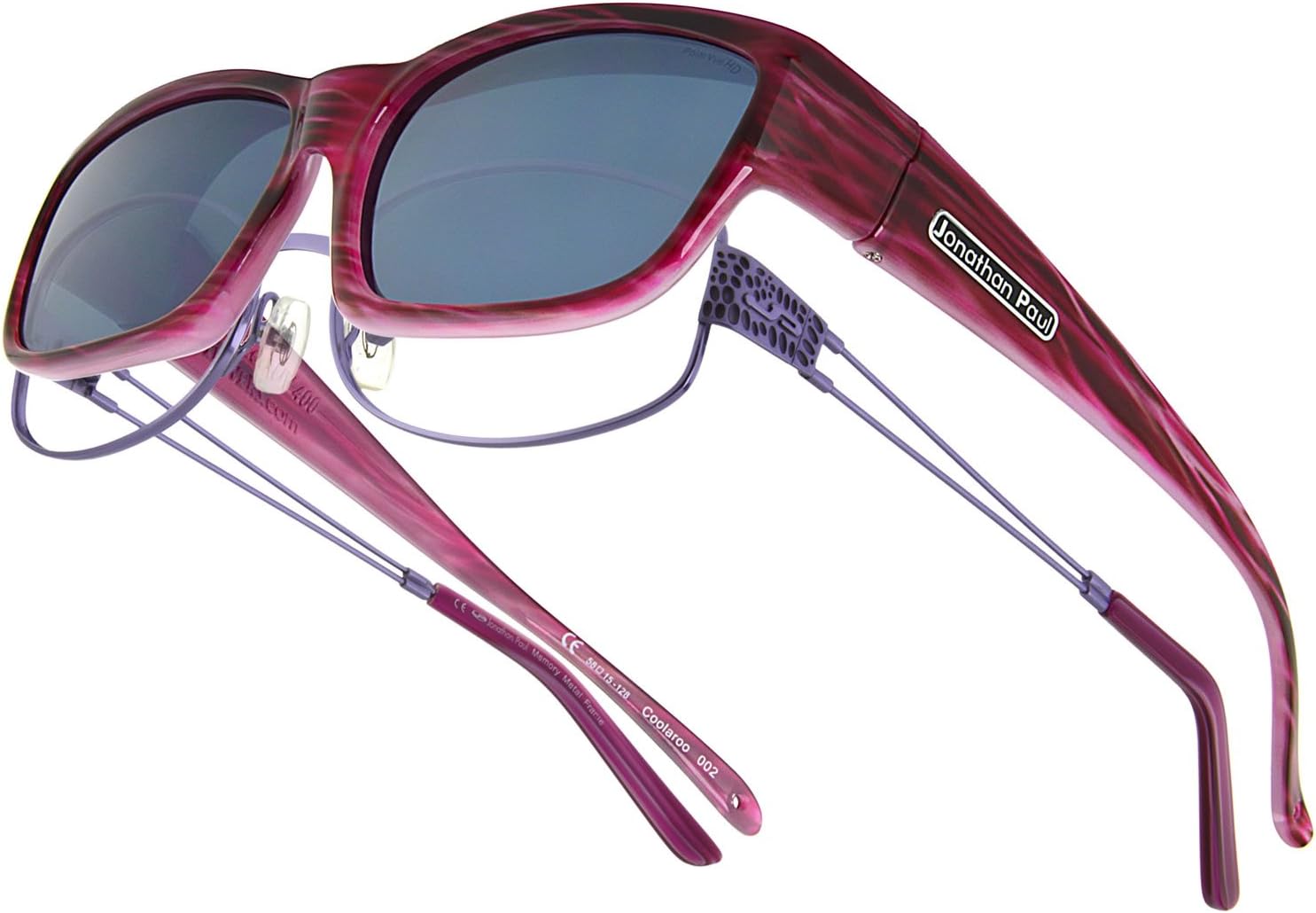 Fitovers Eyewear Sunglasses - Coolaro / Frame: Red Licorice Lens: Polarvue Grey