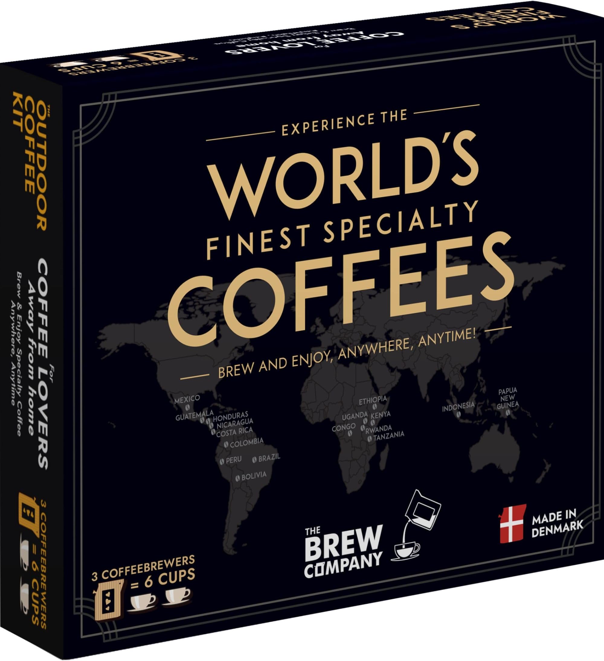 Original Gourmet Coffee Gift Set for Men & Women – 3 of the World’s Finest Single Estate Specialty & Organic Coffees | Brew & Enjoy Anytime, Anywhere | Hamper Style Letterbox Gift Idea for Him & Her