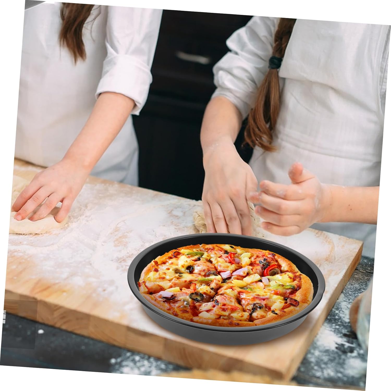 5-Piece Nonstick Bakeware Set Includes Cake Pan Muffin Pan Loaf Pizza and Cookie Sheet Sturdy Black Coating for Home Baking