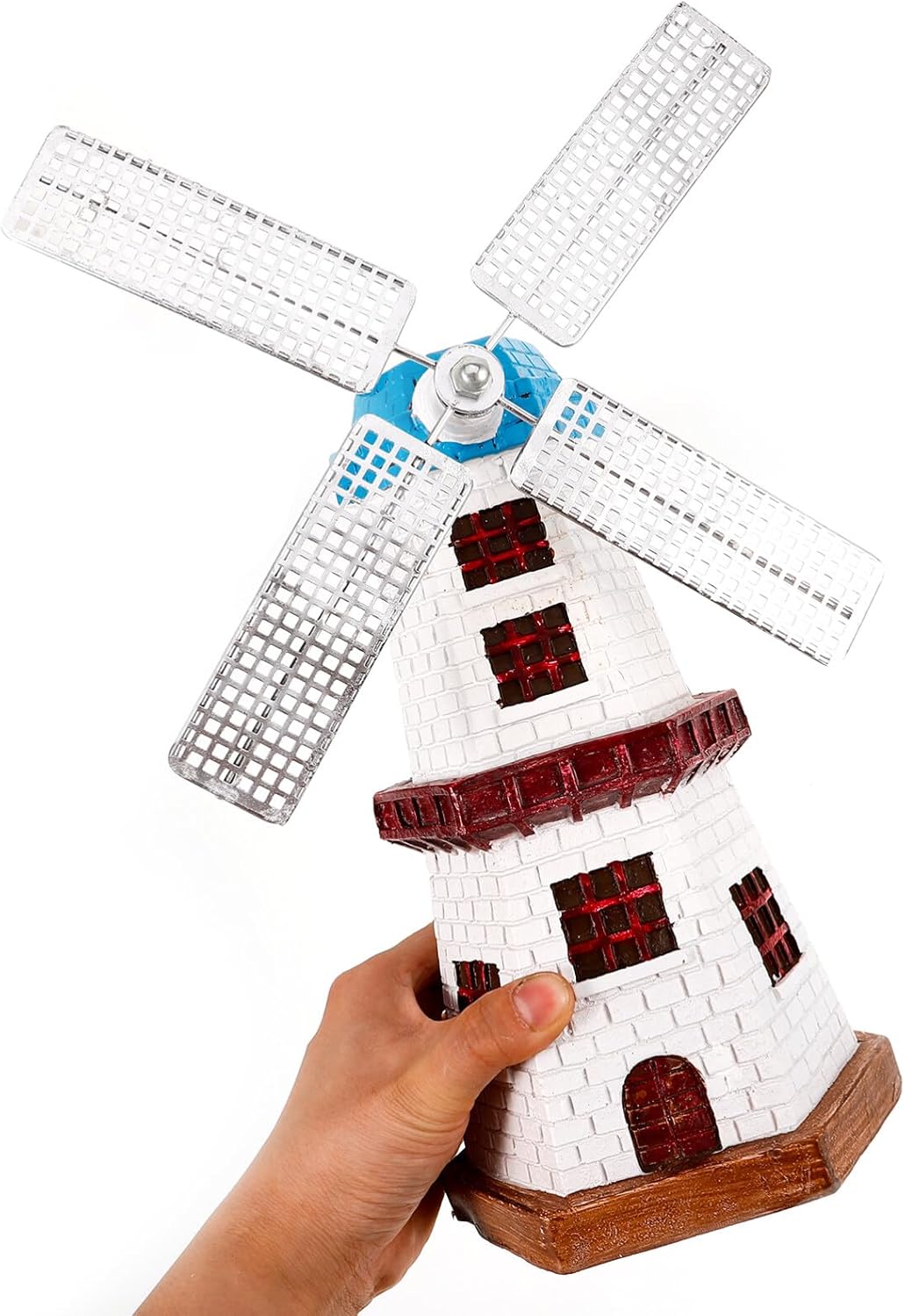 SUPVOX Windmill Ornaments,Mini Vintage European Style Holland Windmill Statue Craft Resin Artwork Classic Windmill Model Rustic Desktop Ornament Building Decoration