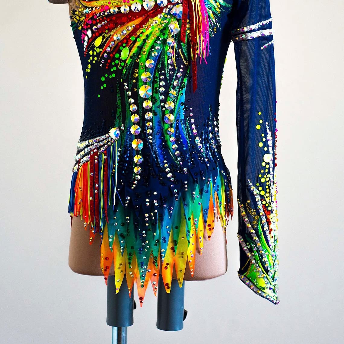 Justaucorps Gymnastique Rythmique Femme Body De Compétition Scintillant pour Fille Fait Main Robe De Patinage Artistique Déguisement De Patinage sur Glace Jupe De Patin À roulettes