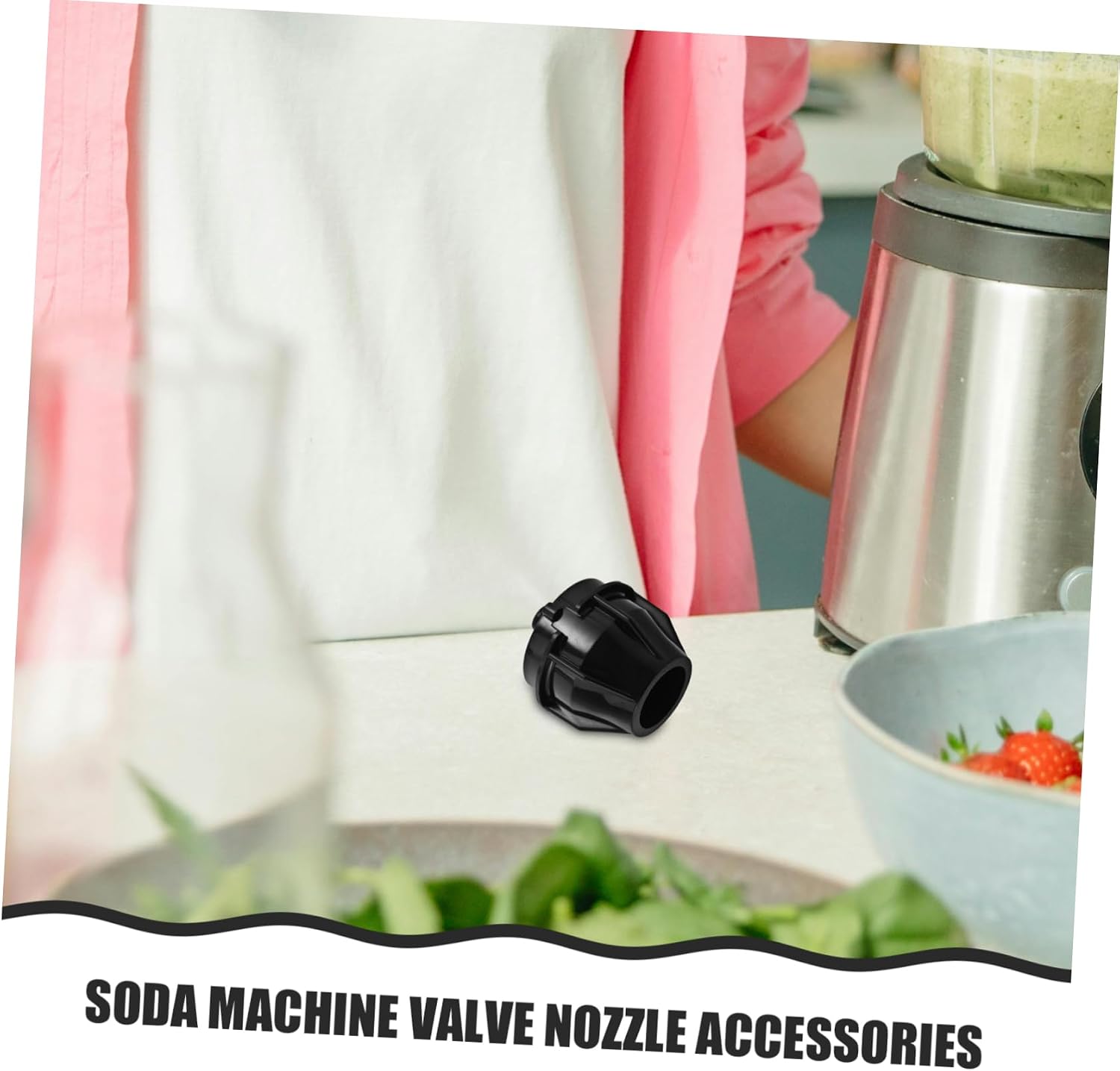 Precision Replacement Nozzle for Drink Dispensers Compatible with Soda Makers for Bars and Restaurants Enhanced Cleanliness Versatile Use Black