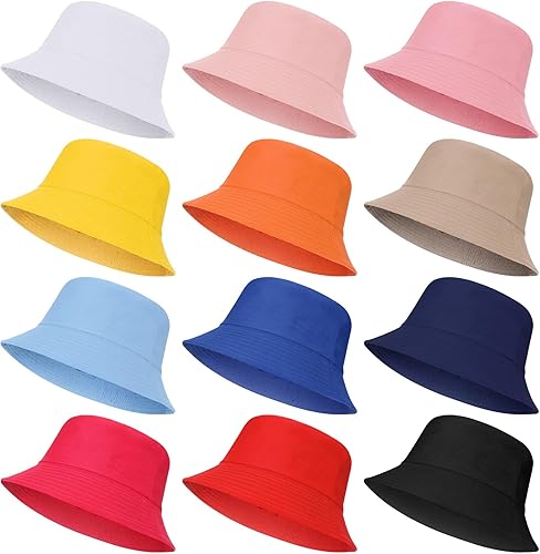 Zhanmai Paquete de 24 sombreros de pescador para mujer, sombreros de verano para viajes a la playa, sombreros de pesca al aire libre, unisex, gorro