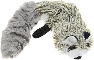 Skinneeez Multicolored Raccoon Dog Toy Small Plush