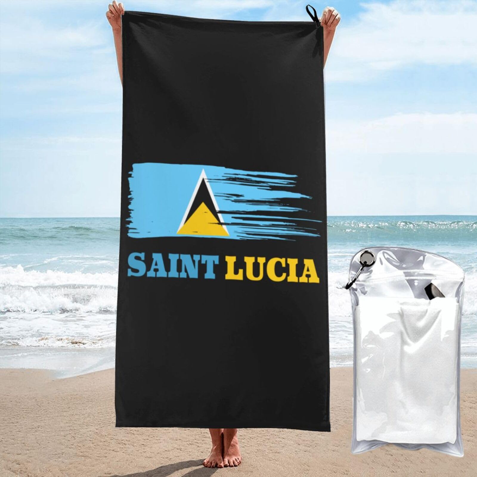Toalla de playa de Santa Lucía de 70x140 cm ideal para tus escapadas de camping