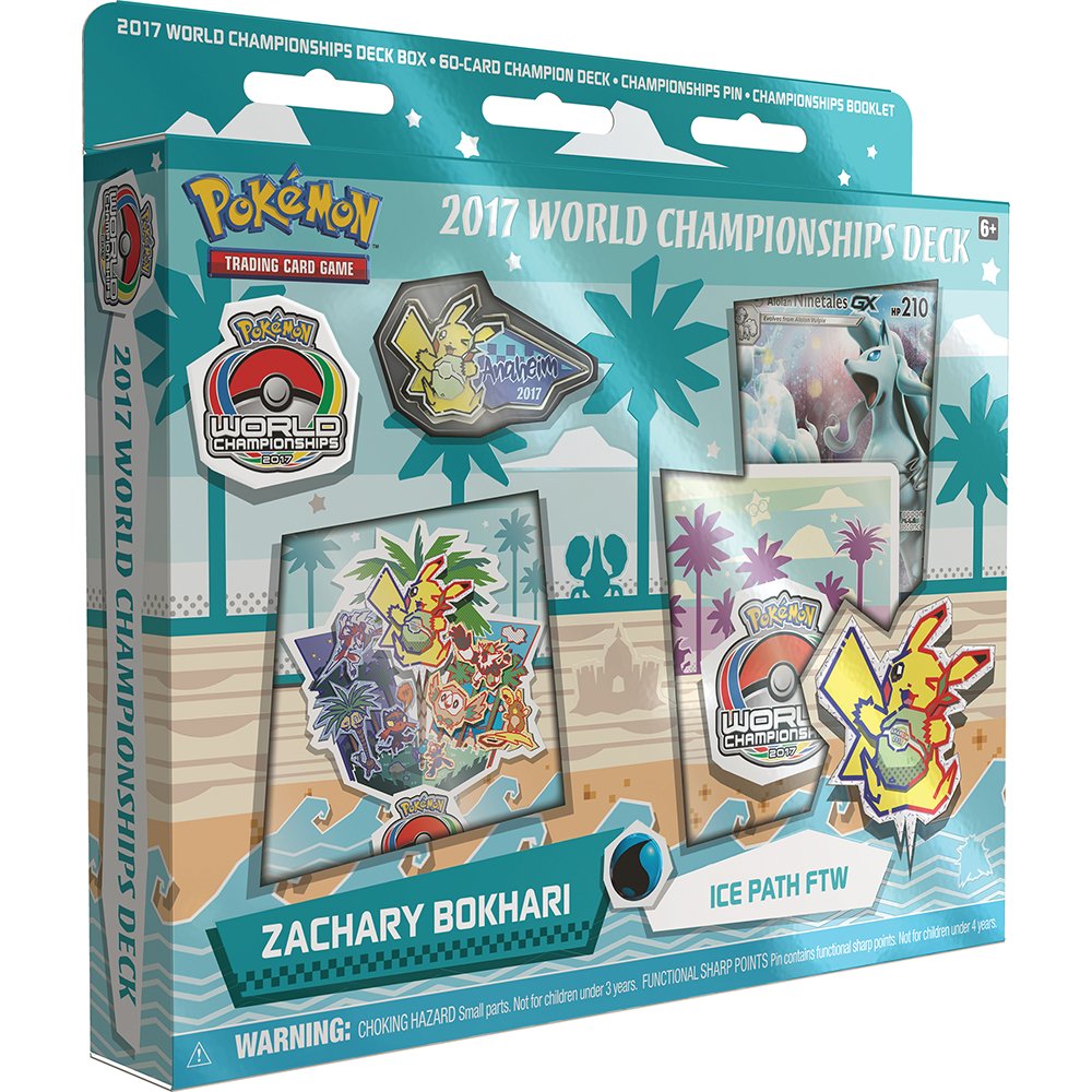 world championship pokemon cards Amazon.com: Pokemon 2017 World Championship Alolan Ninetales-GX, Zachary  Bokhari, Ice Path FTW Deck : Toys & Games