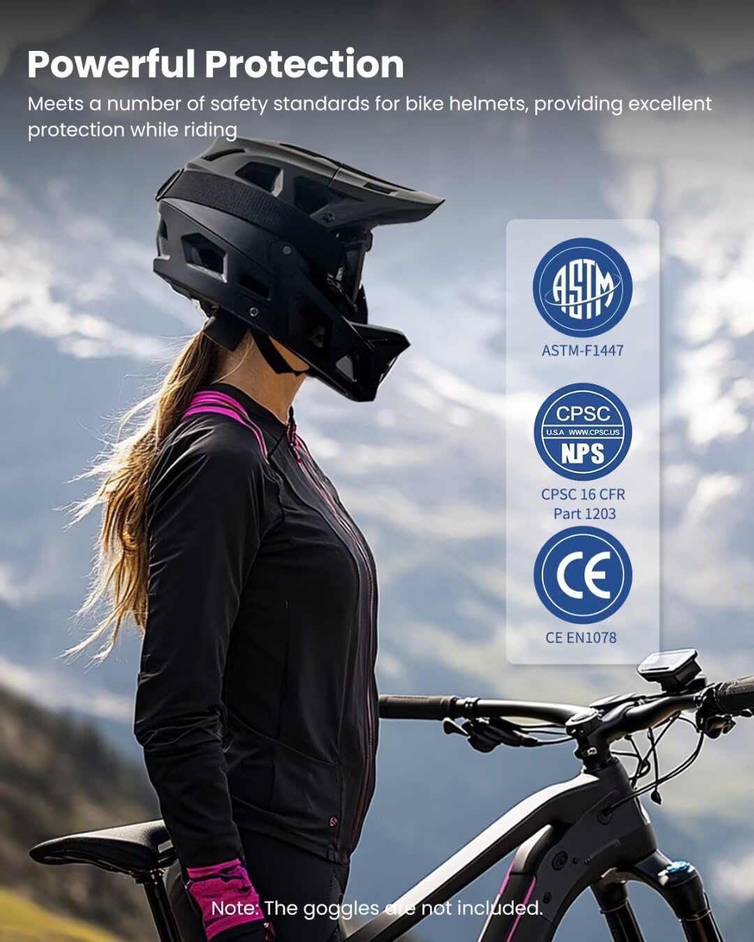 ILM Adult Mountain Bike Helmet Men & Women Full Face Lightweight BMX MTB Helmet ASTM CPSC CE Certified Cycling Helmet Model ZL-B068 - Image 3