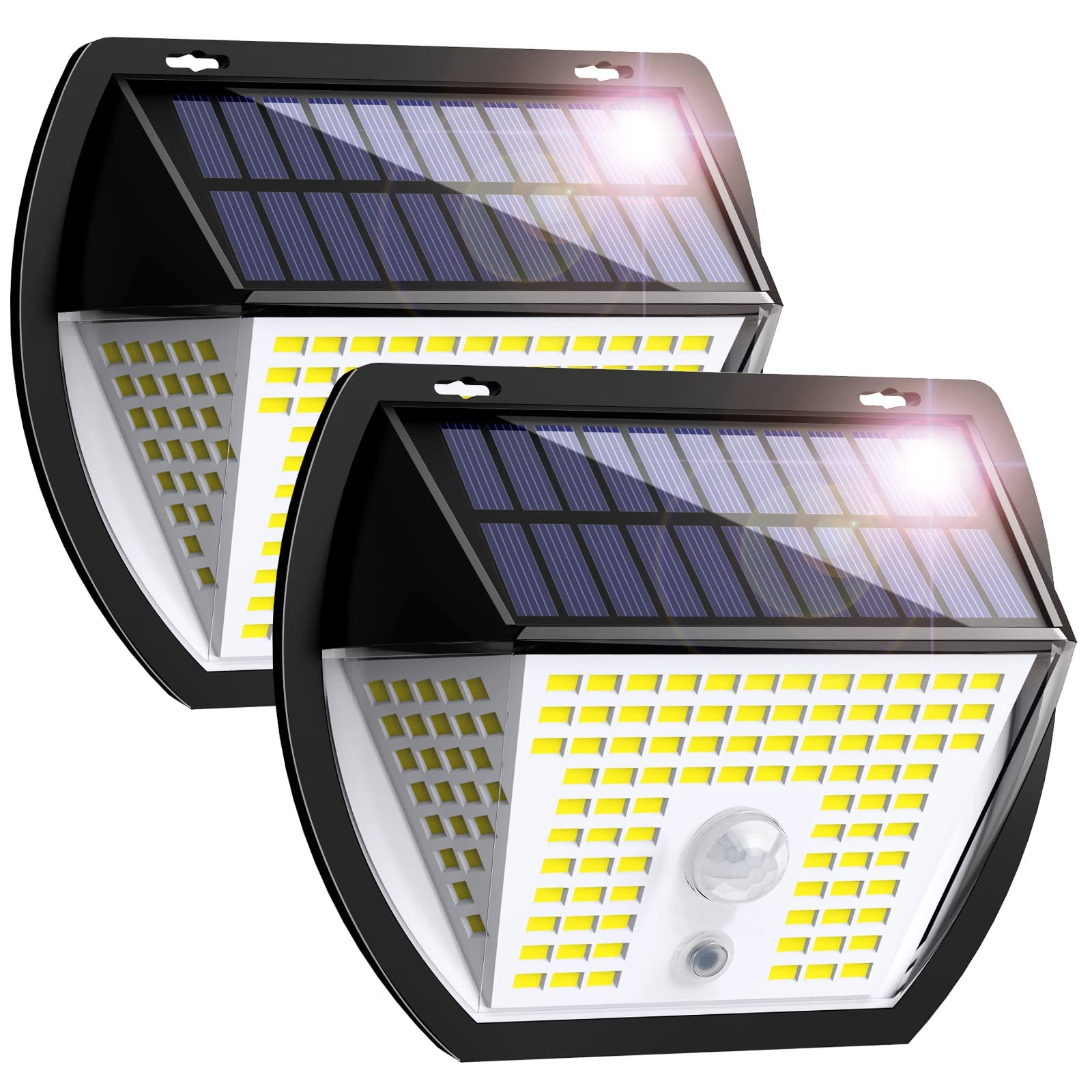 GobikeySolar Light Outdoor 138 LED/3 Modes Solar LED Lights Outdoor with Motion Sensor Lamp, IP65 Waterproof LED Spotlights Outdoor Solar Lights, Garden Outdoor LED Solar Lights (2 Pieces)