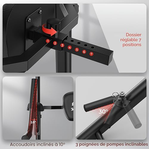 Sportsroyals Power Tower Pull Up Bar Station, 450LBS Stable Pull Up Dip Station for Home Gym Strength Training Equipment - 8