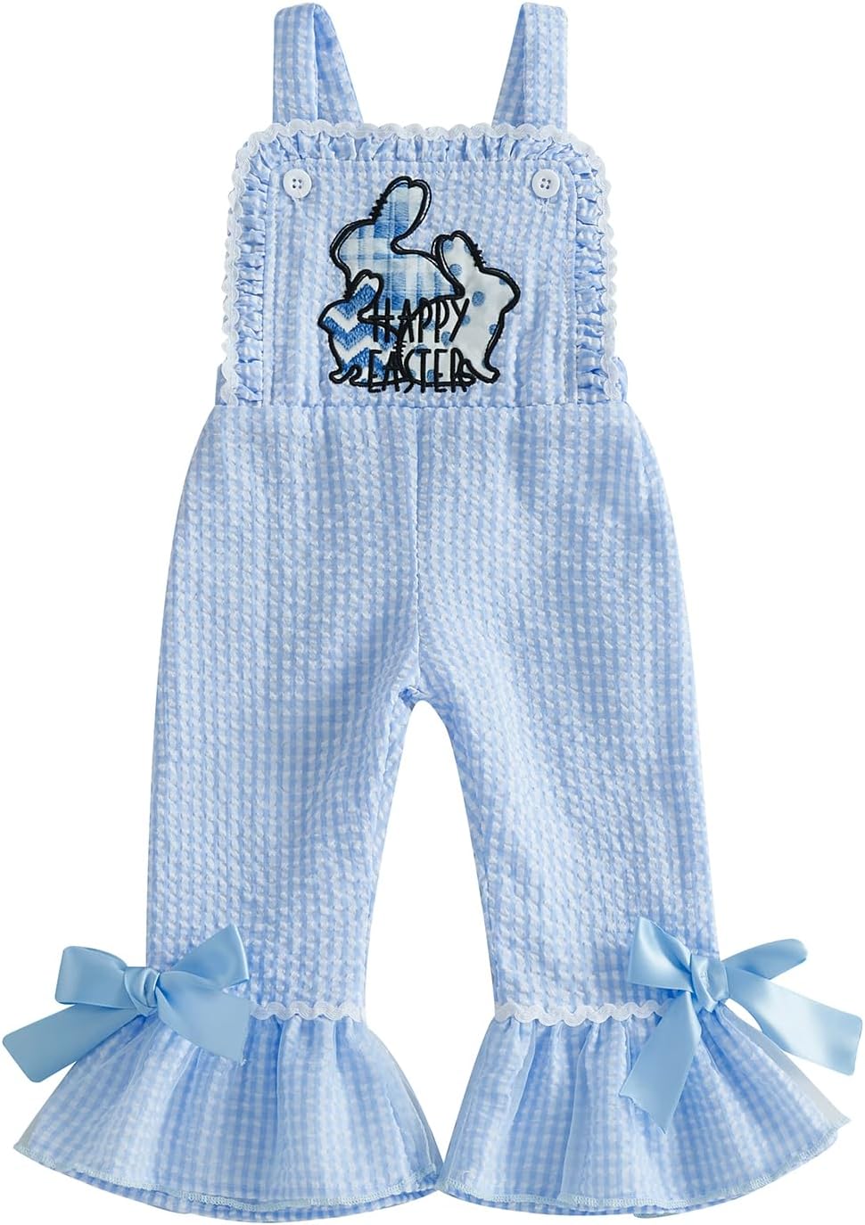 4th of July Baby Girl Outfit American Flag Print Jumpsuit USA Embroidered Overalls Sleeveless Romper Summer Clothes