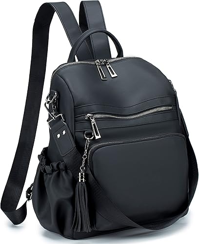 Roulens Mochila de cuero para mujer, bolso grande de hombro para mujer, mochila de viaje para mujer