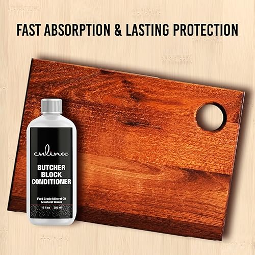 Miniatura 7 de Culina Acondicionador de crema para tabla de cortar de bloque de carnicero, 12 onzas