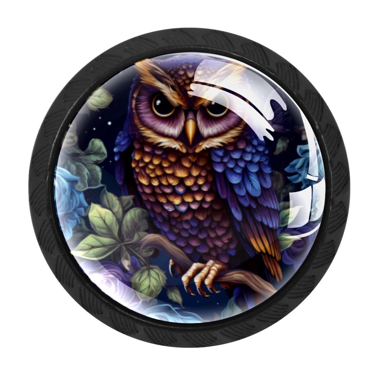CHENZZZZ 4 Pack Owl Kitchen Cabinet Knobs Drawer Knobs Door Dresser Handles for Personalized Gifts Great for Any Occasion