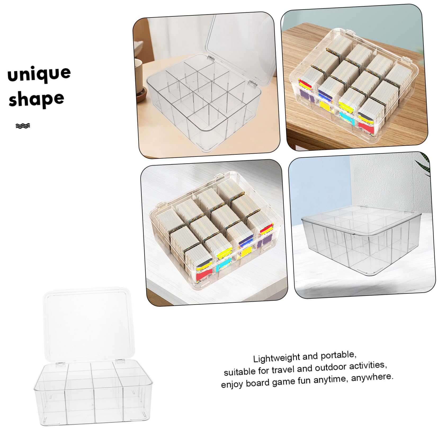 LABRIMP Scatola Porta Carte in Stile Semplice Contenitore Carte Per Ufficio Custodia Per Biglietti Da Visita Trasparente Porta Biglietti Da Visita Resistente