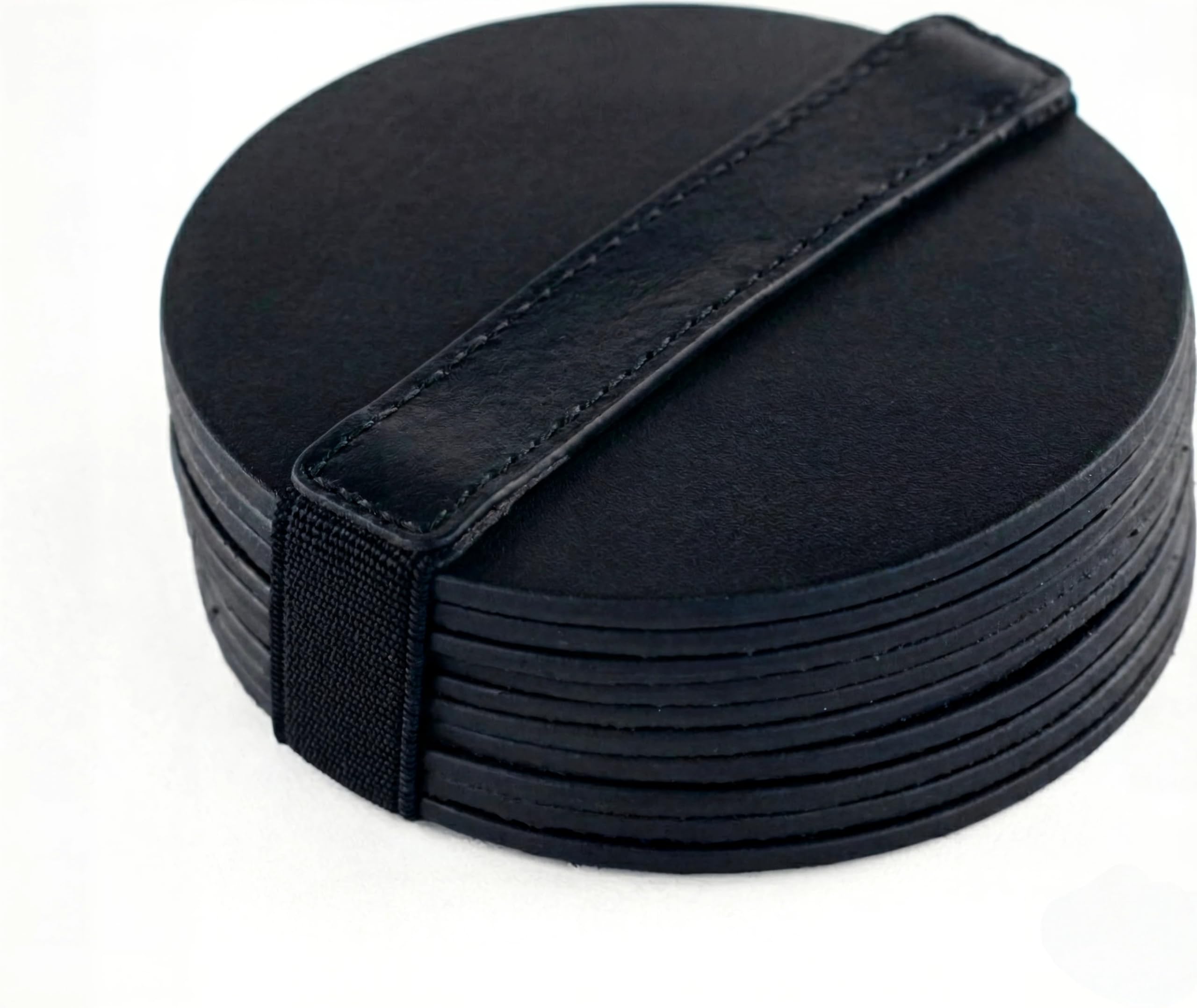 Brute Strength – Glasuntersetzer Leder – Rund – Schwarz – 14 Stück