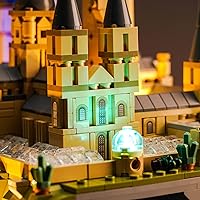 Vista 5 de VONADO Luz compatible con Lego Hogwarts Castle and Grounds 76419, versión musical, juego de iluminación creativa, accesorios compatibles con Lego