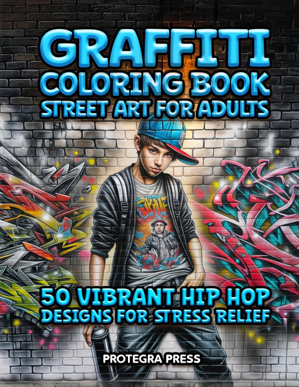 GRAFFITI COLORING BOOK STREET ART FOR ADULTS: 50 VIBRANT HIP HOP DESIGNS FOR STRESS RELIEF