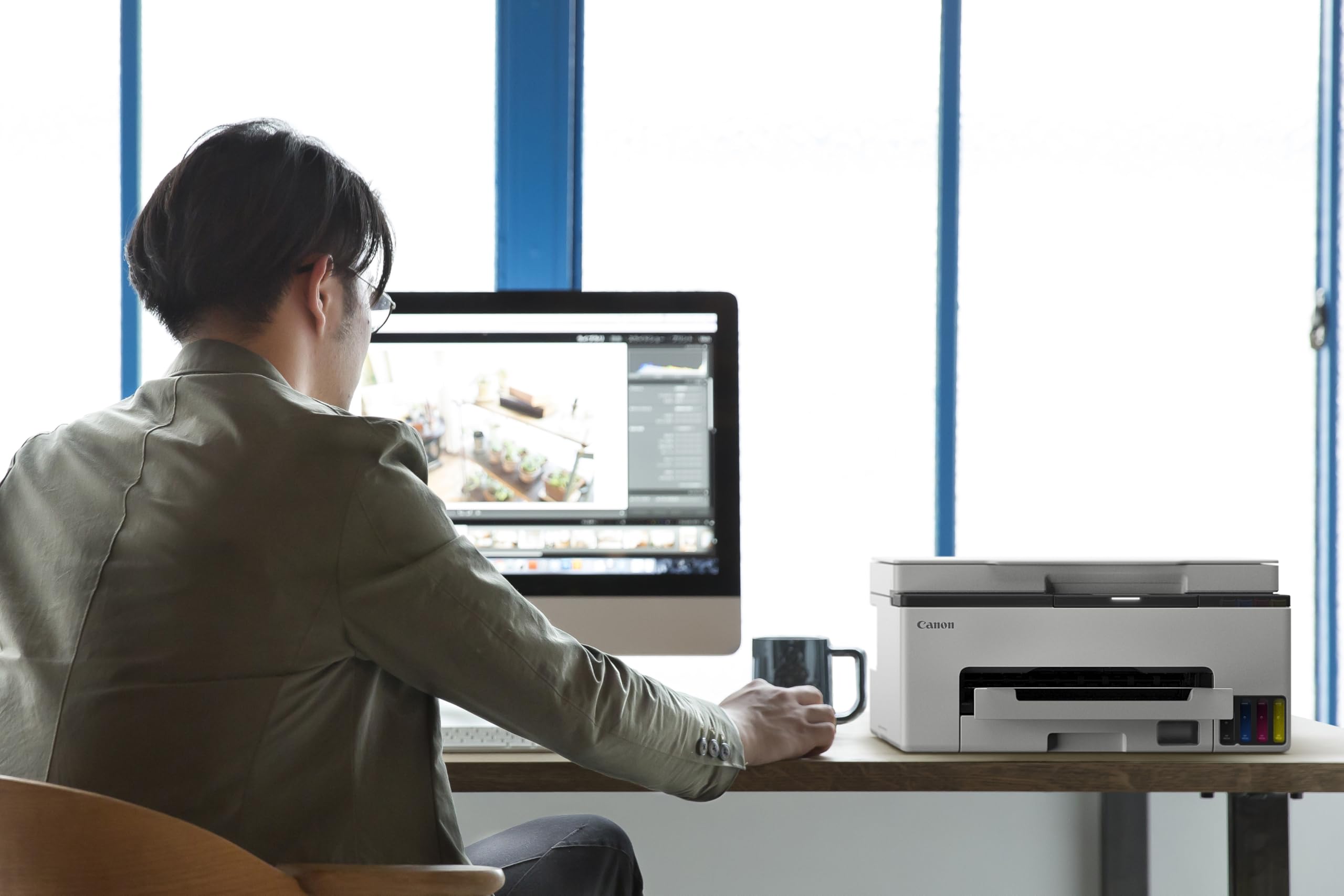 Canon MAXIFY GX1050 Tintenstrahldrucker 3-in-1 Multifunktionsdrucker MegaTank (Drucker, Scanner, Kopierer, WLAN, Cloud, Duplexdruck, 250 Blatt Kassette, Hohe Druckgeschwindigkeit, Tintentank) weiß