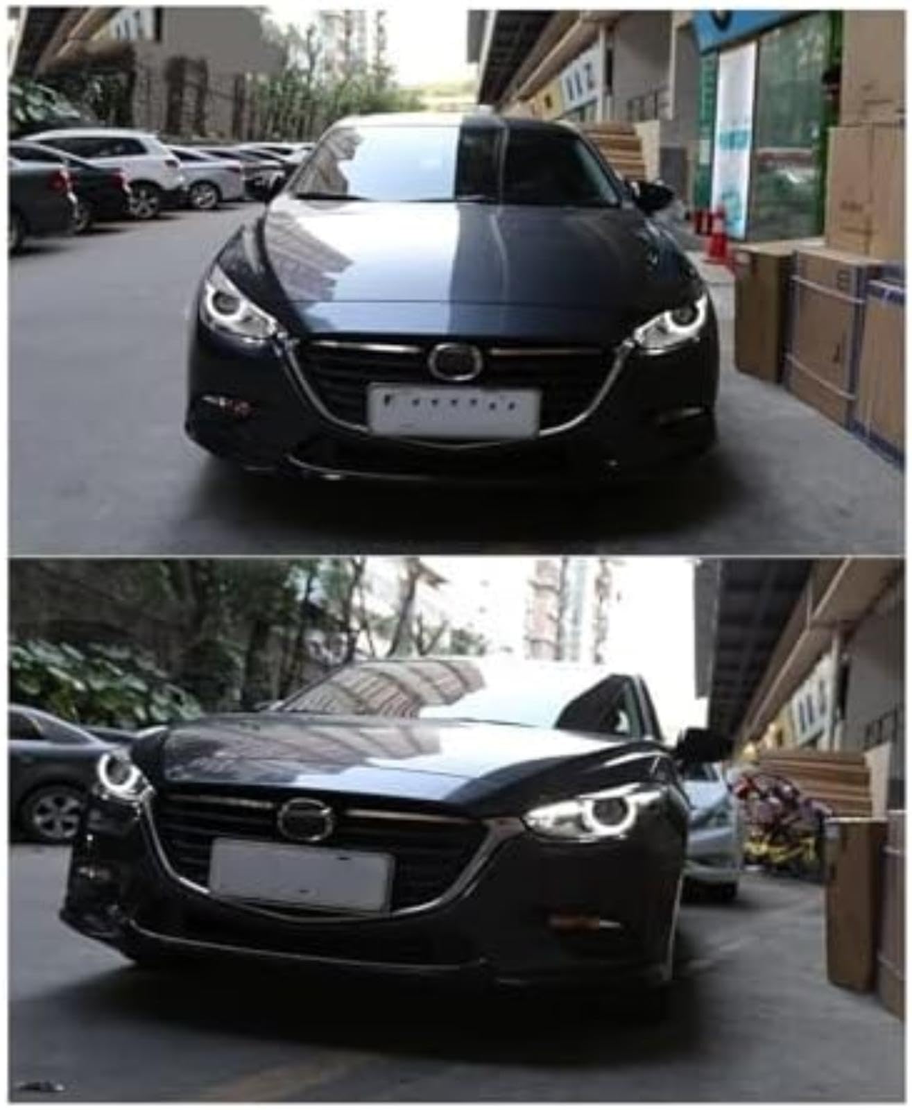 Dla Mazda 3, dla Mazda3, dla Axela 2017-2018 przedni reflektor samochodowy reflektor dynamiczny obiektyw kierunkowskazu lampy samochodowe światło Lusterko samochodowe (Headlight LED)