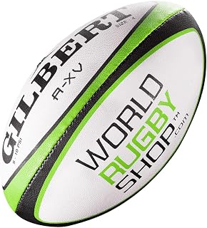 Gilbert WRS A-XV Training Rugby Ball - Durable, Water-Resistant, Hand-Stitched Grip for All Ages