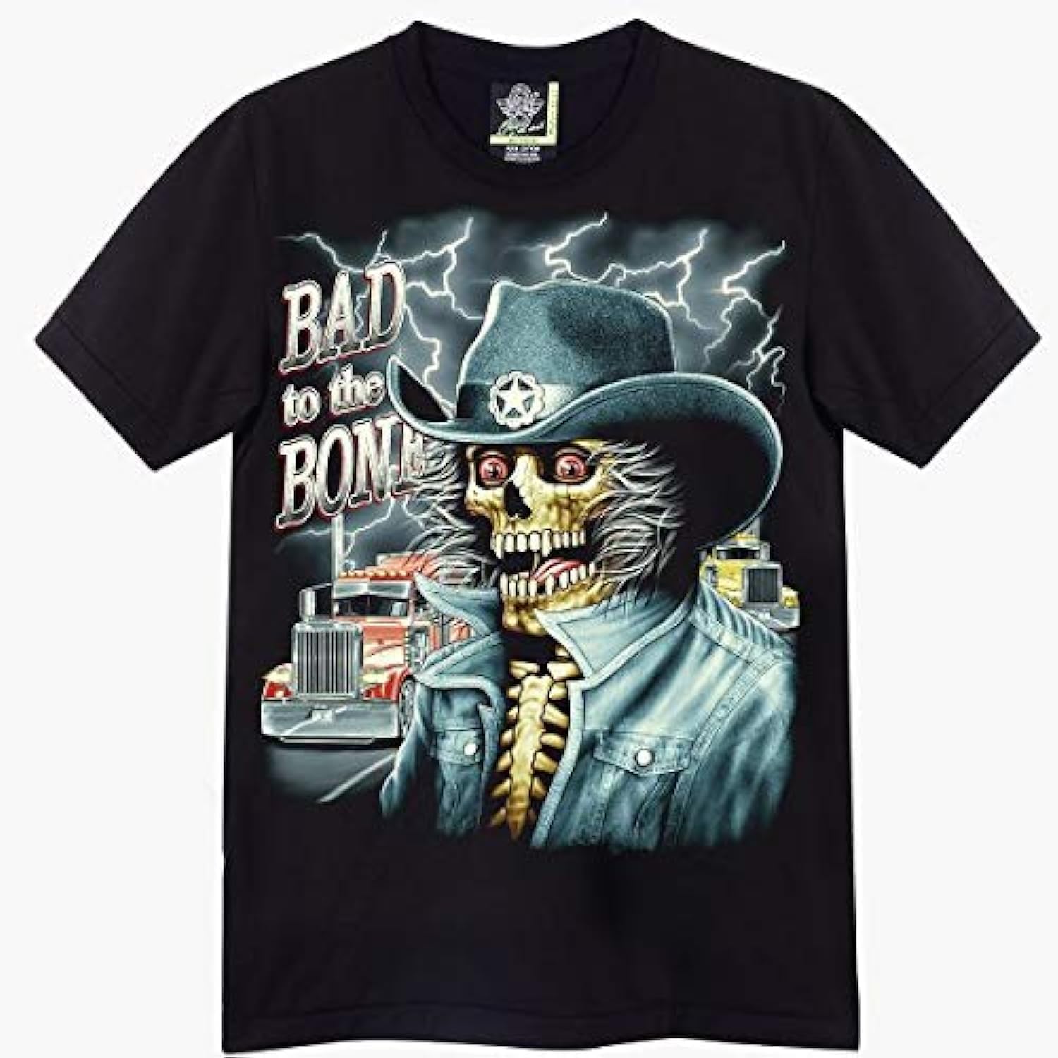 Bad to The Bone Print (Glow in Dark, XX-Large)