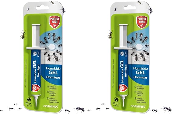 Jeriguilla antihormigas formato gel. Para interiores y exteriores. Rápida acción, altamente atractivo. 20g (Paquete de 2)