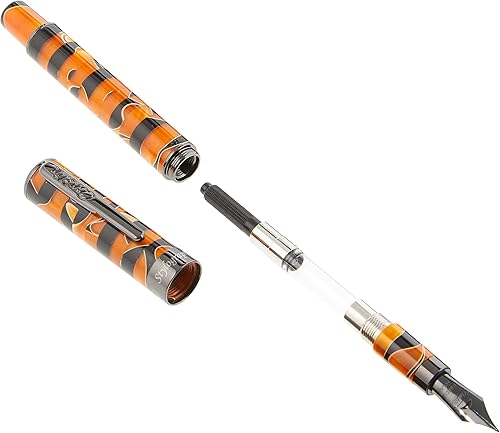 Miniatura 2 de Conklin Estilograma Mosaico Pluma estilográfica NaranjaNegro- EF