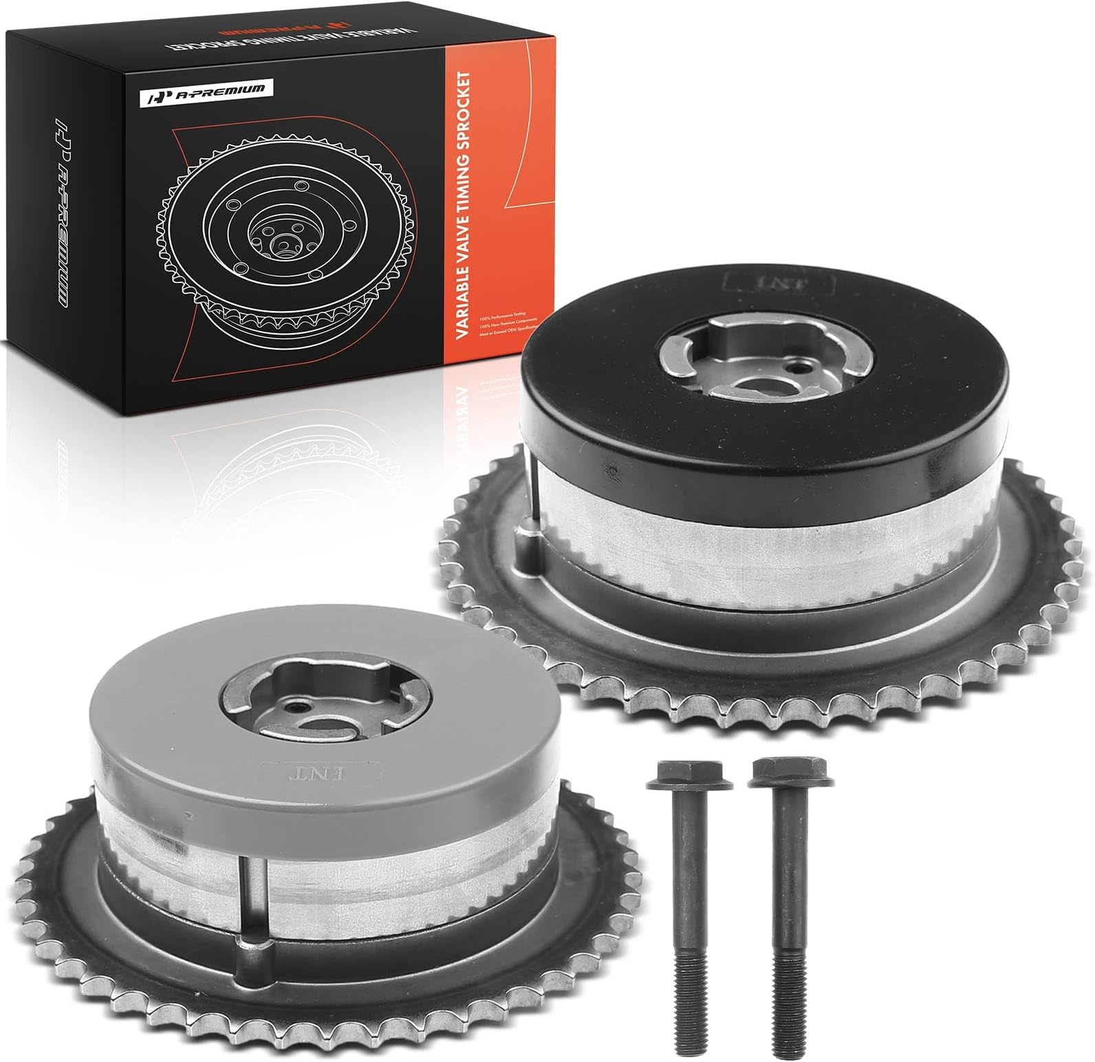 A-Premium Intake and Exhaust Engine Variable Timing Camshaft Phaser Actuator Compatible with Buick Regal 2011-2013 & Chevrolet Equinox & GMC Terrain 2010-2011 & Pontiac G5 & Saturn Aura, 2-PC Set