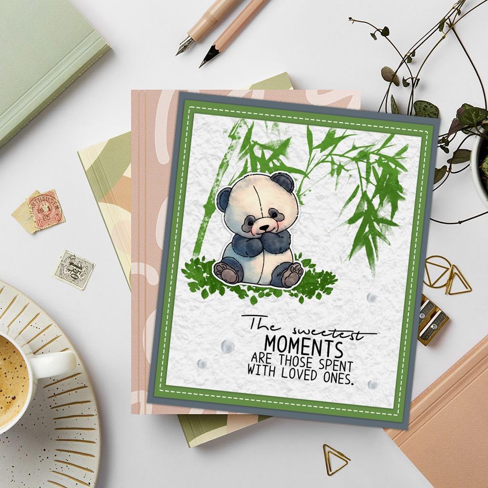 Cute Animals Stamps and Dies for Scrapbooking Card Making, DIY Craft Supplies, Photo Album Decorations, Handmade Gifts for Birthday Thanks Cards