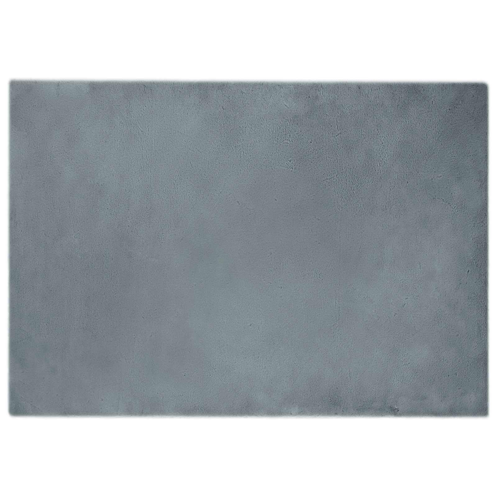 Kunstfell Teppich OLITE Kunstkaninchenfell Optik 120x170 cm Rechteckig, Weicher Teppich rutschfest für Wohnzimmer und Schlafzimmer, Fell-Haptik, Anthrazit