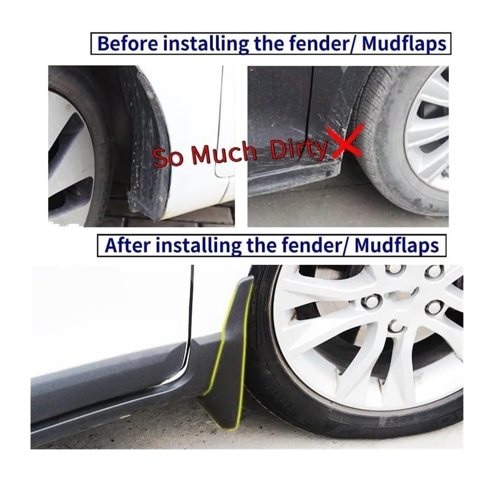 Pour Hyundai Pour Accent GLS Berline 2006 2007 2008 2009 2010 Garde-boue De Roue Voiture Protection anti-éclaboussures