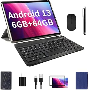 Amazon.com : Android 13 Tablet, 10inch 2in1 Tablet PC,Fastest Dual Wi ...