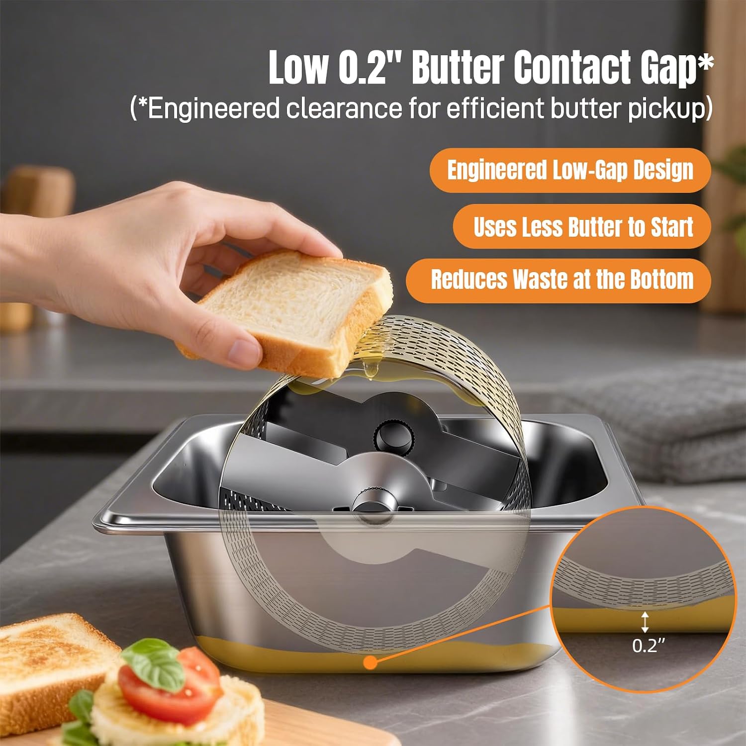 Stainless Steel Butter Roller Dispenser & Butter Wheel Spreader for Buns, Bread & Corn – Home, Holiday & Backyard Parties – Starts with 1 Stick (4 oz), Holds up to 7 Sticks (28 oz), Dishwasher Safe