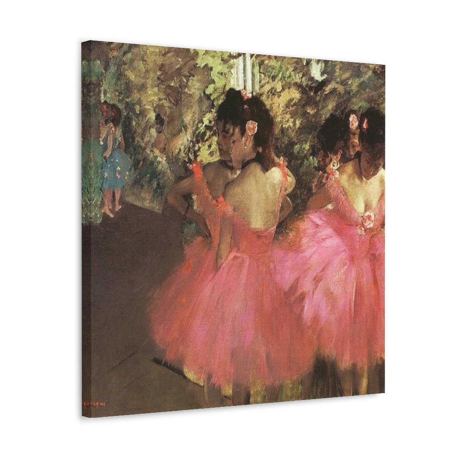Tableau Degas Danseuses en Rose impression sur toile 40x40 cm pour salon - 7