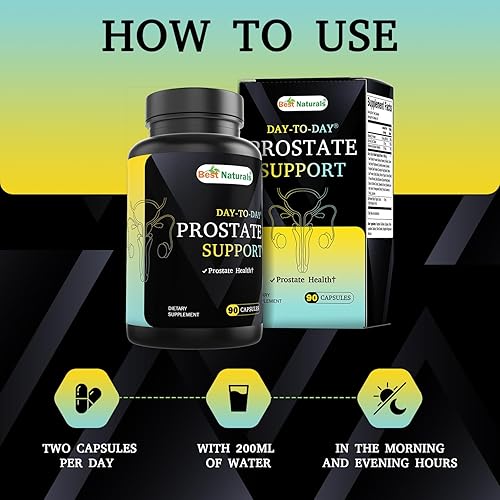 Miniatura 3 de Best Naturals Suplementos diarios de apoyo para la próstata 90 cápsulas vegetales, hechas con palma enana, té verde, calabaza, ortiga, pigeo
