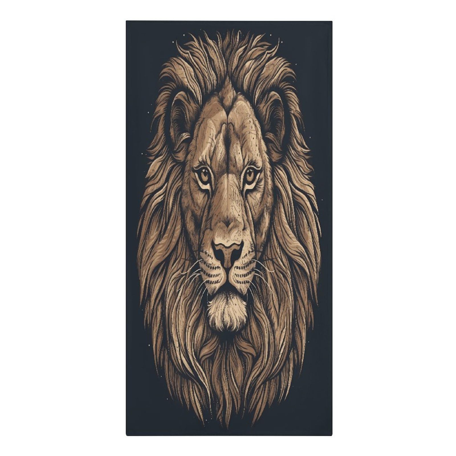 VstaDank Cartoon Lion Beach Towel Vacation Essentials Sand Free Soft Quick Dry Swim Towels 61"x30" Modern Extra Large Towels Lightweight Microfiber Beach Towel for Swimming Pool