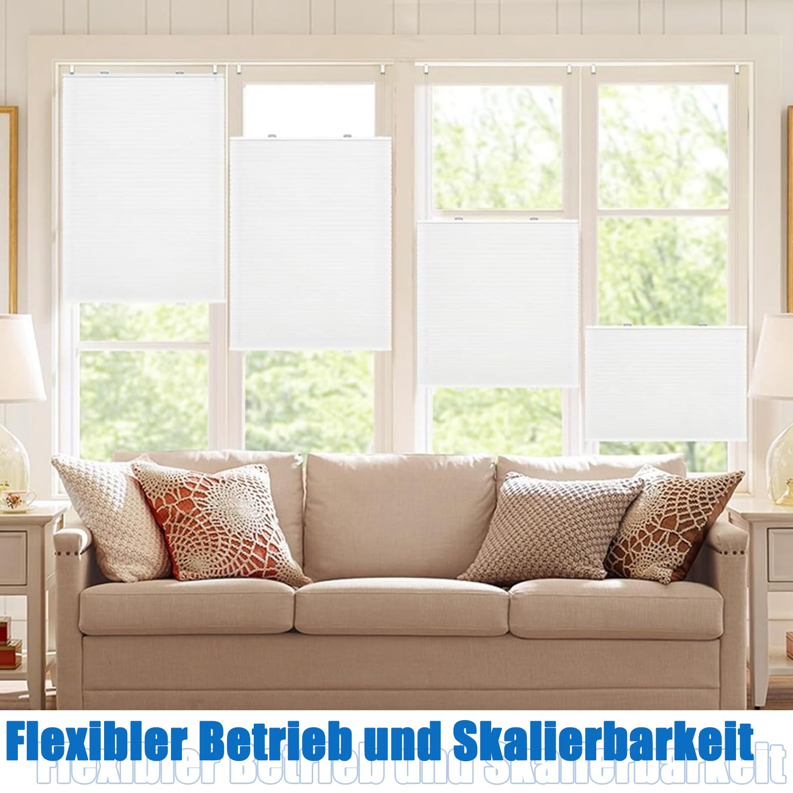 Tenda Plissettata Klemmfix Bianca 35x100 Cm - Senza Fori Per Finestre E Porte - Foto 13