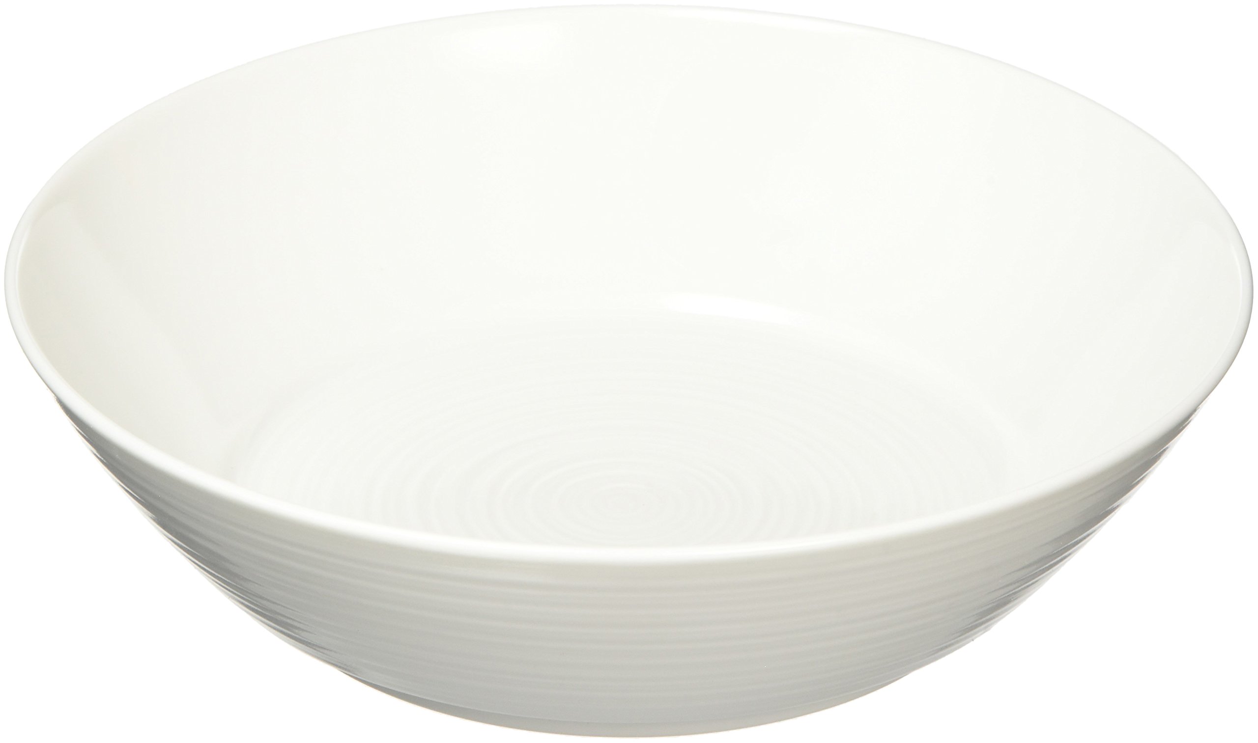 Poterie mi brouillard Hakusan bol blanc épuré artisanal de 17.5cm