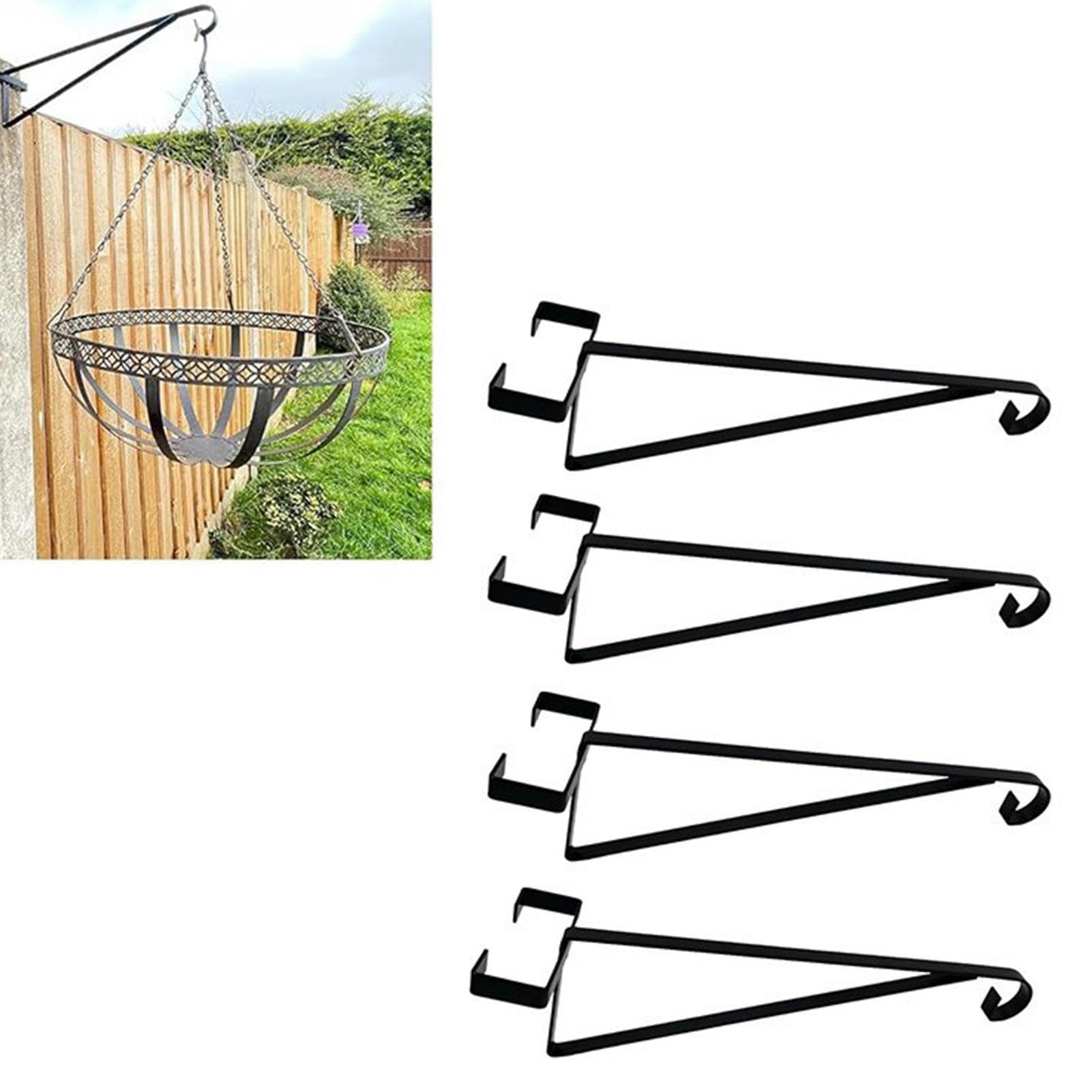 Colgador De Plantas De Interior Soporte para Macetas 4 Piezas 38 cm | Colgantes De Plantas Interior Para Pared Barandilla Terraza Jardín Valla Balcón Porche Patio Flores Campanas De Viento