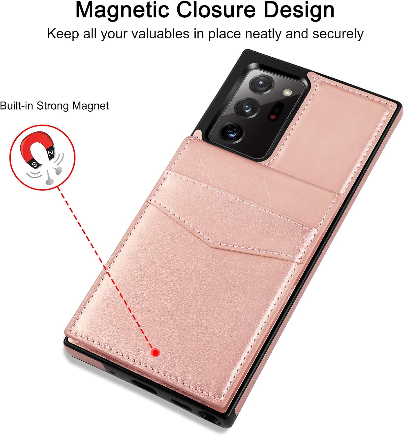 COOYA for Galaxy Note 20 Ultra Case, Samsung Note 20 Ultra Wallet Case with Card Holder Magnetic Clasp Soft PU Leather Folio Flip Protective Back Cover Phone Case for Samsung Note 20 Ultra 5G 6.9 Inch