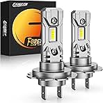 Fahren H7 Light Bulb, Super Bright 6500K, No Adapter Required 1:1 Mini Size H7 Fog Light Bulb, Plug and Play, Pack of 2